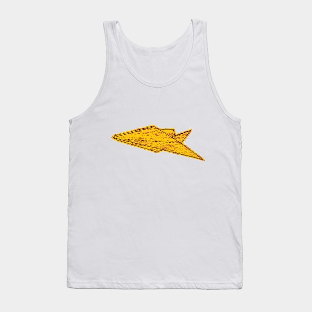 silhouette of an old folding paper airplane Tank Top by bloomroge